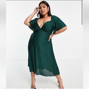 ASOS Curve Green Midi Dress